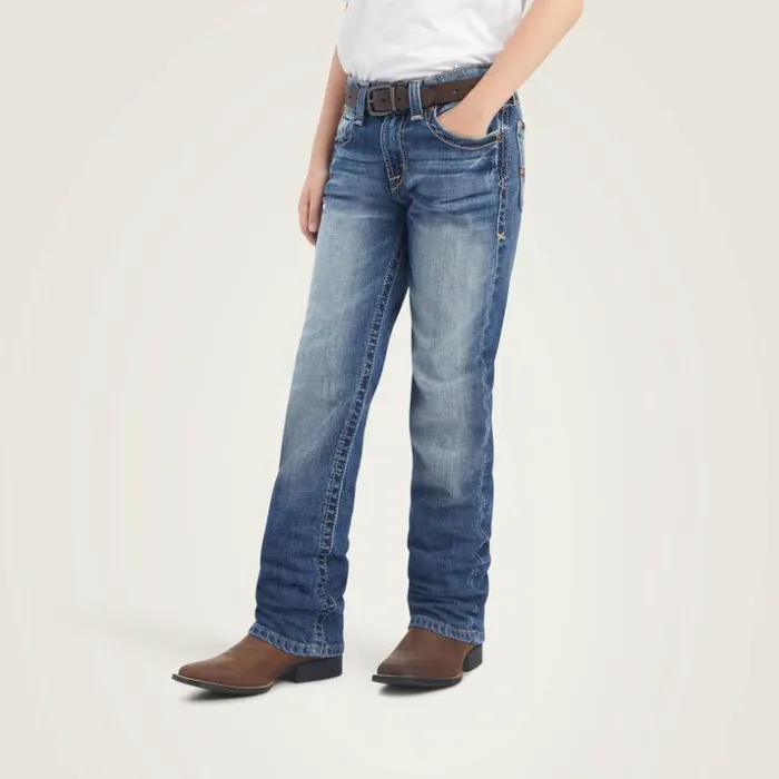 Denim Kids Ariat B5 Slim Cutler Stackable Straight Leg Jean Dakota