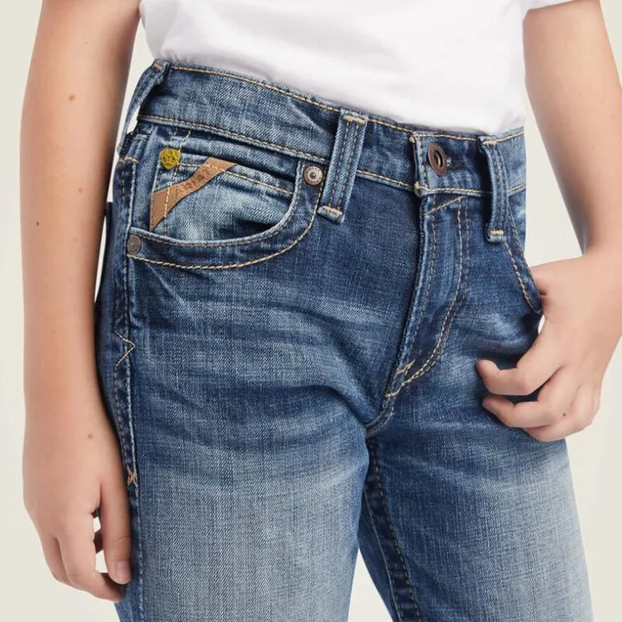 Denim Kids Ariat B5 Slim Cutler Stackable Straight Leg Jean Dakota