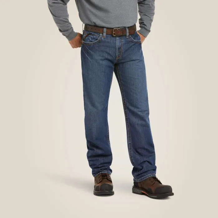 Denim Men Ariat FR M3 Loose Basic Stackable Straight Leg Jean Flint