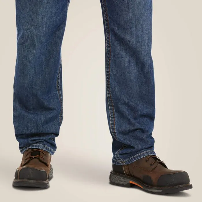 Denim Men Ariat FR M3 Loose Basic Stackable Straight Leg Jean Flint Denim Men Ariat FR M3 Loose Basic Stackable Straight Leg Jean Flint