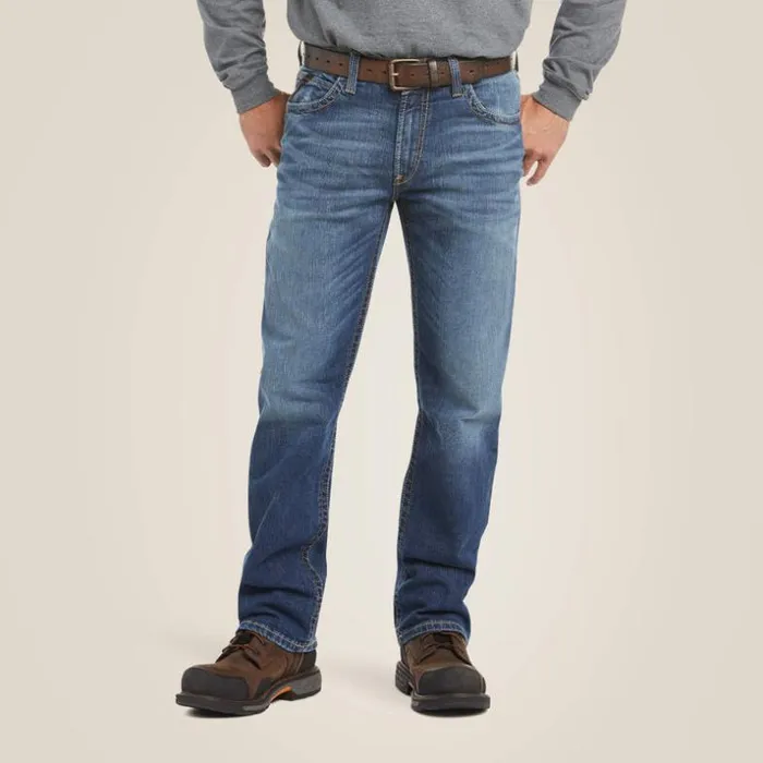 Denim Men Ariat FR M4 Relaxed Basic Boot Cut Jean Alloy