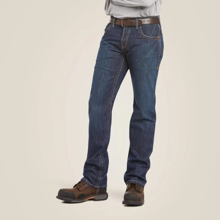 Denim Men Ariat FR M5 Straight Basic Stackable Straight Leg Jean Shale