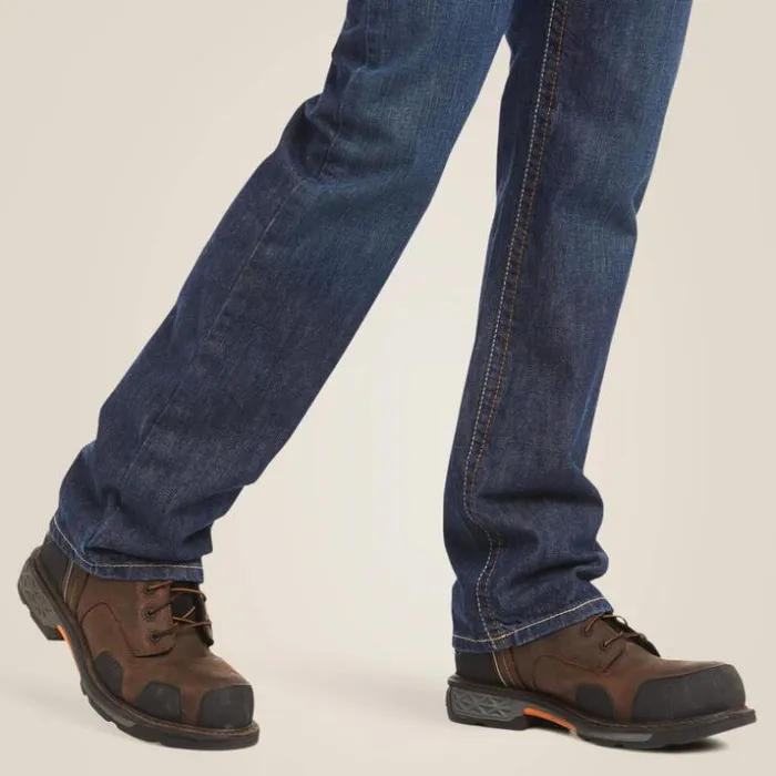 Denim Men Ariat FR M5 Straight Basic Stackable Straight Leg Jean Shale Denim Men Ariat FR M5 Straight Basic Stackable Straight Leg Jean Shale