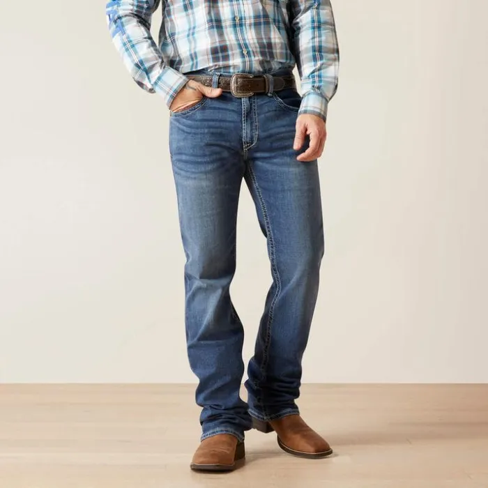 Denim Men Ariat M4 Relaxed Hugo Boot Cut Jean Bannock