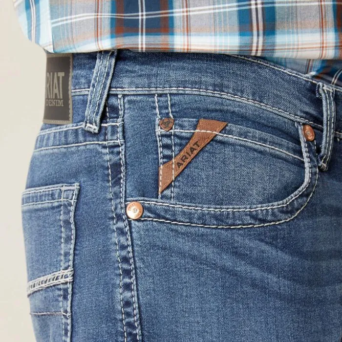 Denim Men Ariat M4 Relaxed Hugo Boot Cut Jean Bannock Denim Men Ariat M4 Relaxed Hugo Boot Cut Jean Bannock
