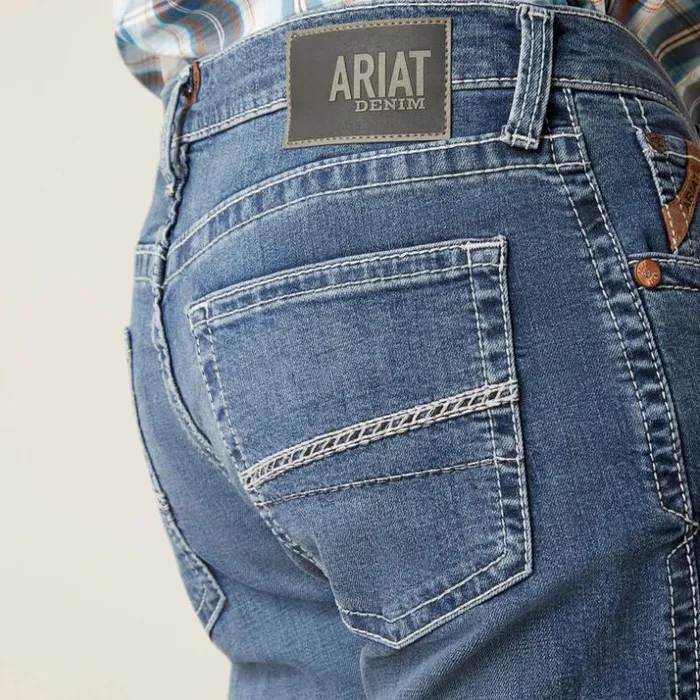 Denim Men Ariat M4 Relaxed Hugo Boot Cut Jean Bannock Denim Men Ariat M4 Relaxed Hugo Boot Cut Jean Bannock