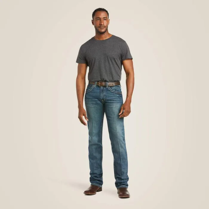 Denim Men Ariat M5 Slim Boundary Stackable Straight Leg Jean Gulch Denim Men Ariat M5 Slim Boundary Stackable Straight Leg Jean Gulch