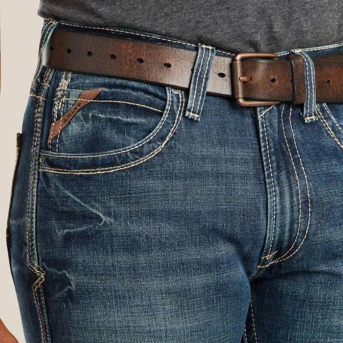 Denim Men Ariat M5 Slim Boundary Stackable Straight Leg Jean Gulch Denim Men Ariat M5 Slim Boundary Stackable Straight Leg Jean Gulch