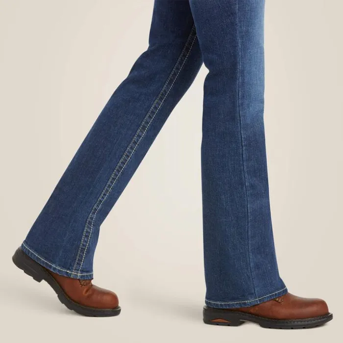 Denim Women Ariat FR DuraStretch Basic Boot Cut Jean Blue Quartz