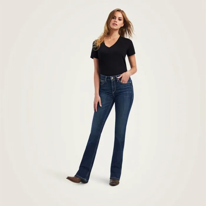 Denim Women Ariat REAL High Rise Dorothy Boot Cut Jean Pacific Wash Denim Women Ariat REAL High Rise Dorothy Boot Cut Jean Pacific Wash
