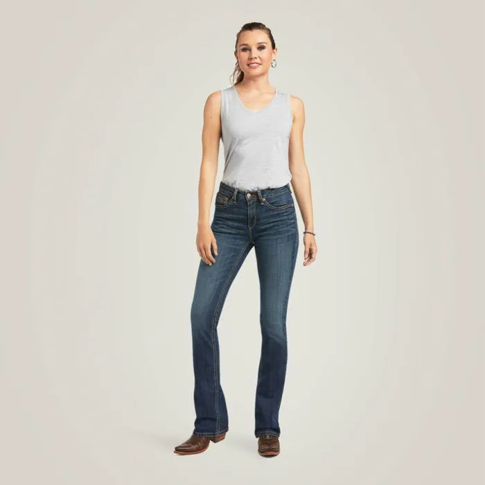 Denim Women Ariat REAL High Rise Fernanda Boot Cut Jean Arkansas Denim Women Ariat REAL High Rise Fernanda Boot Cut Jean Arkansas