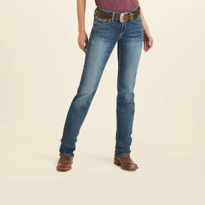 Denim Women Ariat REAL Mid Rise Michela Straight Jean Torrance