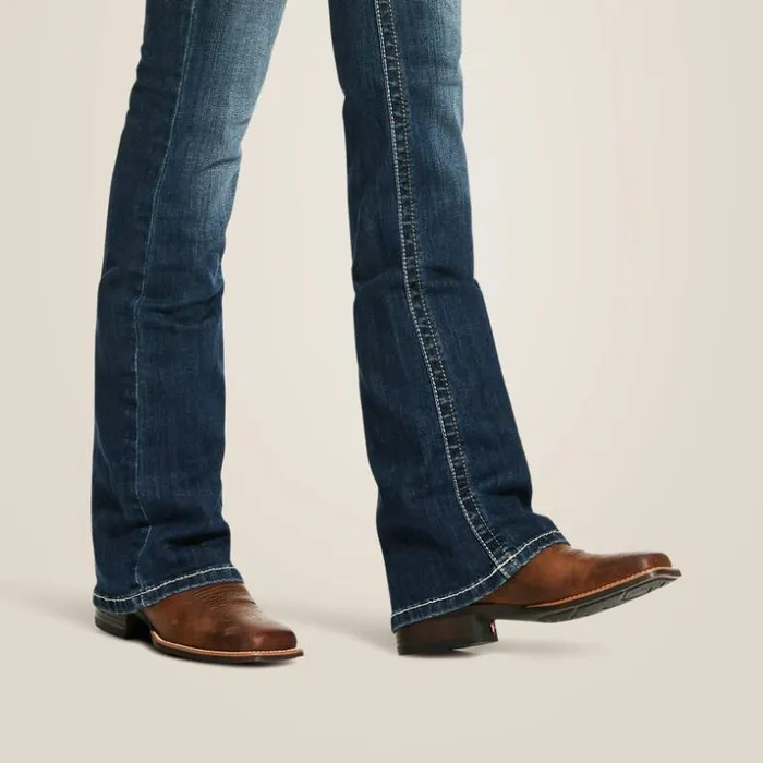 Denim Women Ariat REAL Mid Rise Stretch Entwined Festival Boot Cut Jean Festival Blue Denim Women Ariat REAL Mid Rise Stretch Entwined Festival Boot Cut Jean Festival Blue