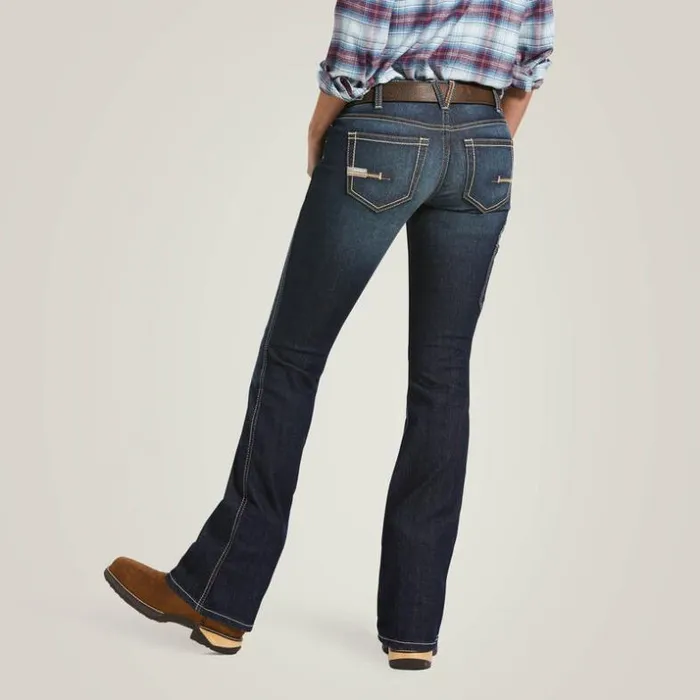 Denim Women Ariat Rebar DuraStretch Riveter Boot Cut Jean Hallow