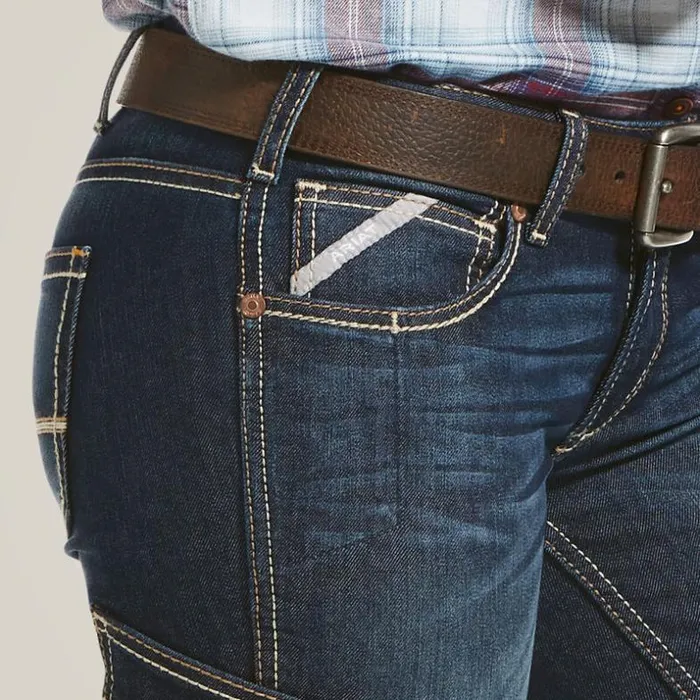 Denim Women Ariat Rebar DuraStretch Riveter Boot Cut Jean Hallow