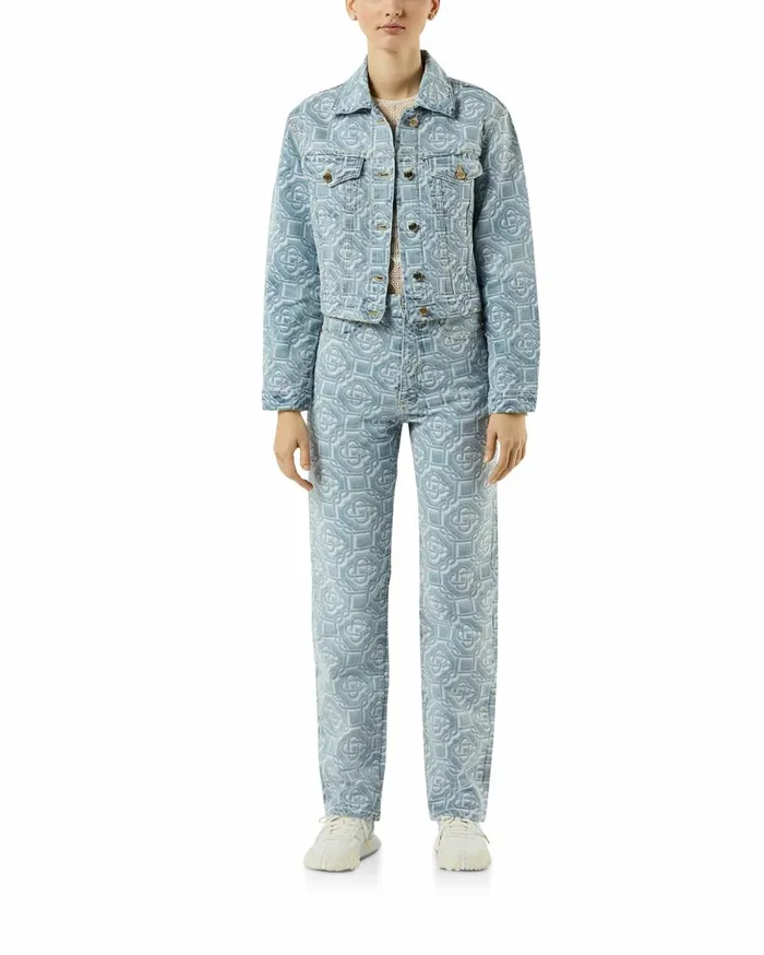 Denim Women Casablanca Paris Classic Monogram Bleached Denim Pant