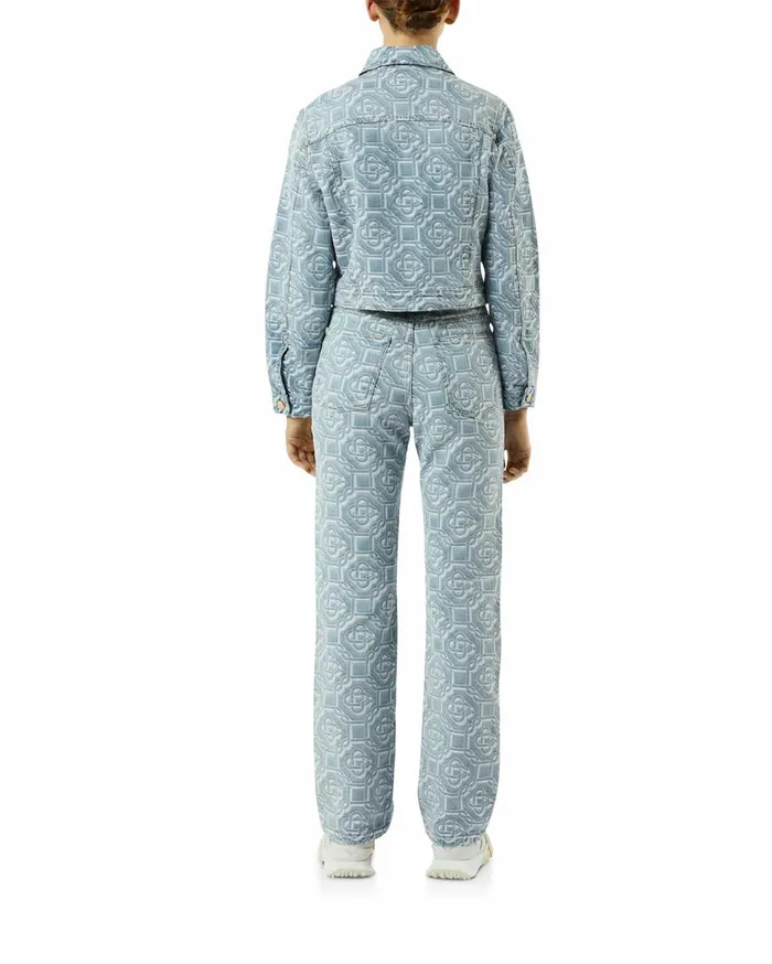 Denim Women Casablanca Paris Classic Monogram Bleached Denim Pant