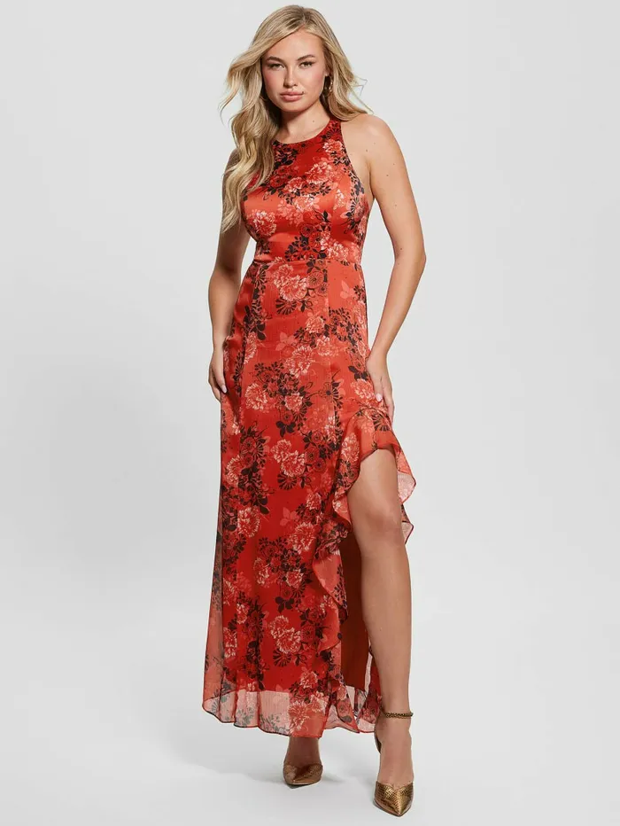 Dresses and Jumpsuits GUESS Women Eco Evangelina Maxi Dress Call Me Cherry Print Dresses and Jumpsuits GUESS Women Eco Evangelina Maxi Dress Call Me Cherry Print