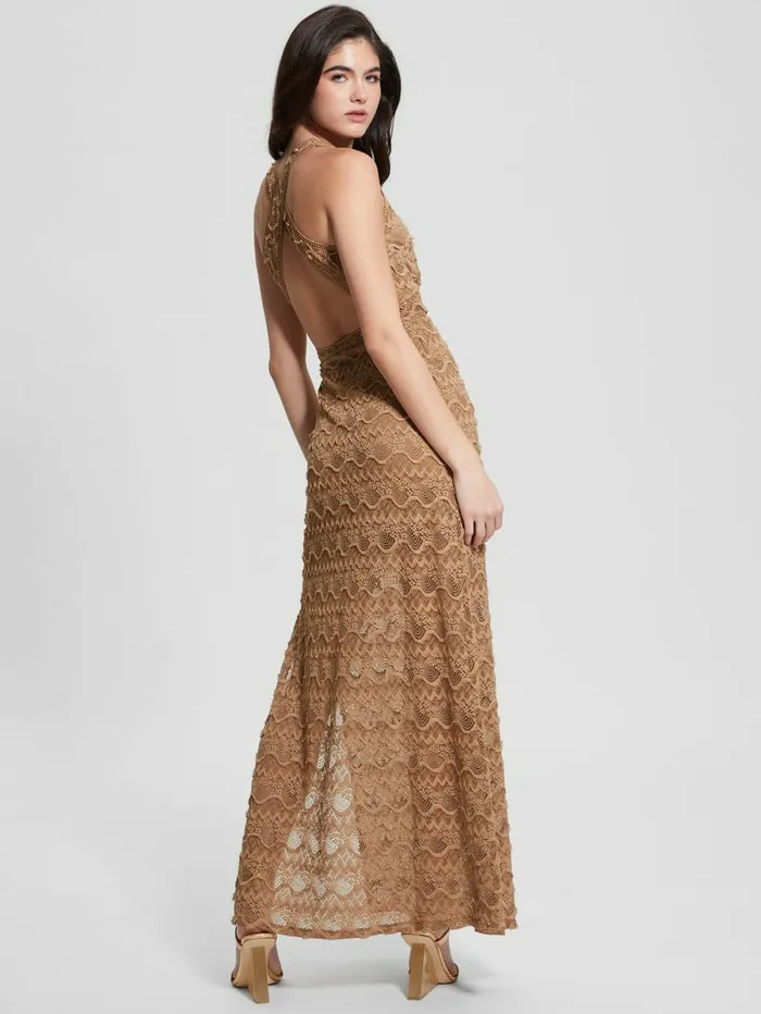 Dresses and Jumpsuits Liza Lace Maxi Dress Desert Storm 8211 GUESS Women Dresses and Jumpsuits Liza Lace Maxi Dress Desert Storm 8211 GUESS Women