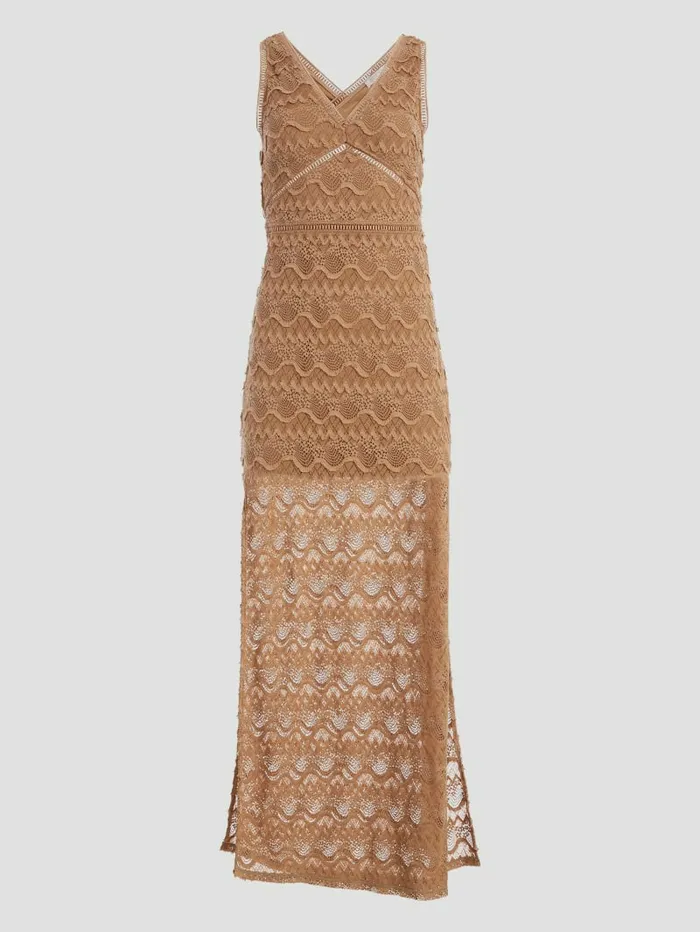 Dresses and Jumpsuits Liza Lace Maxi Dress Desert Storm 8211 GUESS Women Dresses and Jumpsuits Liza Lace Maxi Dress Desert Storm 8211 GUESS Women