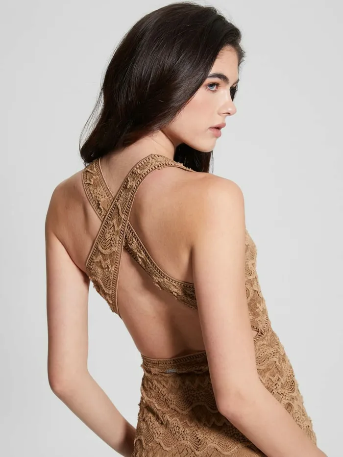 Dresses and Jumpsuits Liza Lace Maxi Dress Desert Storm 8211 GUESS Women Dresses and Jumpsuits Liza Lace Maxi Dress Desert Storm 8211 GUESS Women