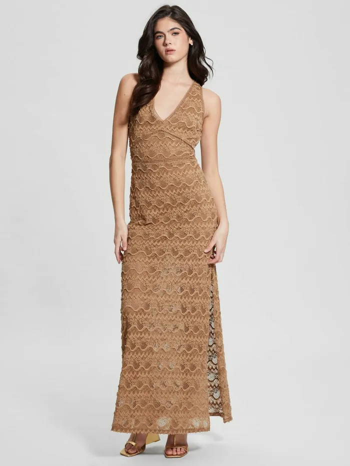 Dresses and Jumpsuits Liza Lace Maxi Dress Desert Storm 8211 GUESS Women Dresses and Jumpsuits Liza Lace Maxi Dress Desert Storm 8211 GUESS Women