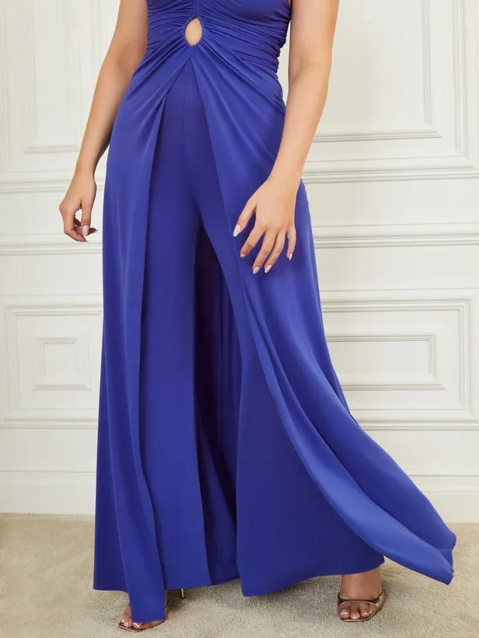 Dresses and Jumpsuits Women GUESS Frida Draped Jumpsuit Jewel Blue Dresses and Jumpsuits Women GUESS Frida Draped Jumpsuit Jewel Blue