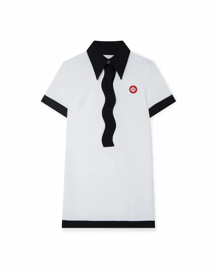 Dresses Women Casablanca Paris Black and White Wave Polo Dress