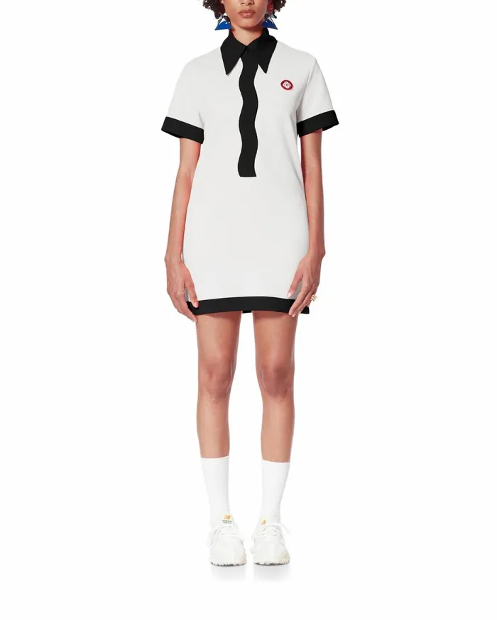 Dresses Women Casablanca Paris Black and White Wave Polo Dress