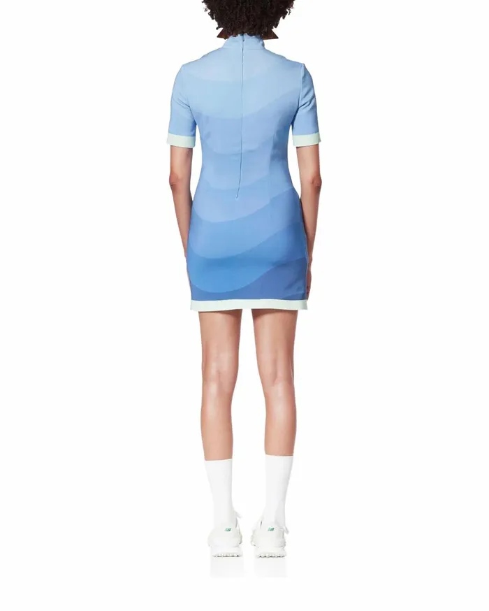 Dresses Women Casablanca Paris Blue Gradient Wave Dress
