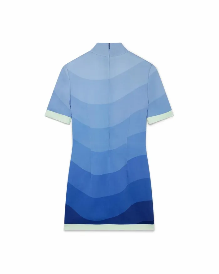 Dresses Women Casablanca Paris Blue Gradient Wave Dress