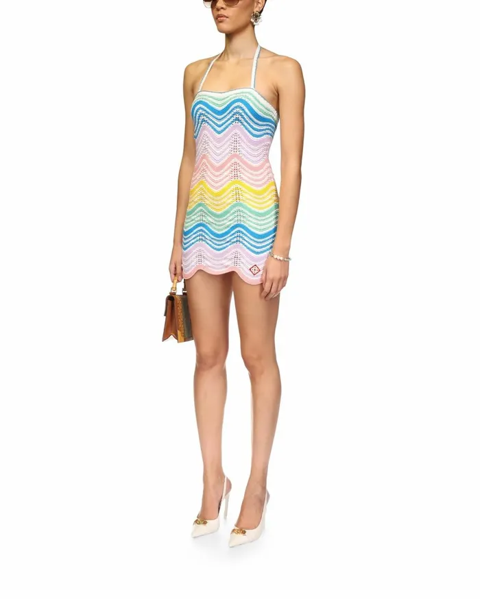 Dresses Women Casablanca Paris Gradient Wave Crochet Dress