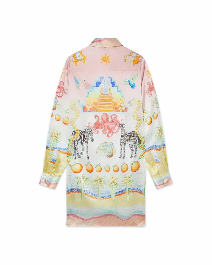 Dresses Women Casablanca Paris L039Arbre De Vie Button Through Dress