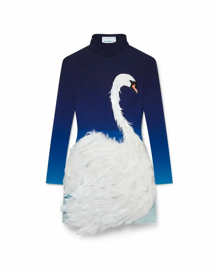 Dresses Women Casablanca Paris Midnight Gradient Swan Mini Dress