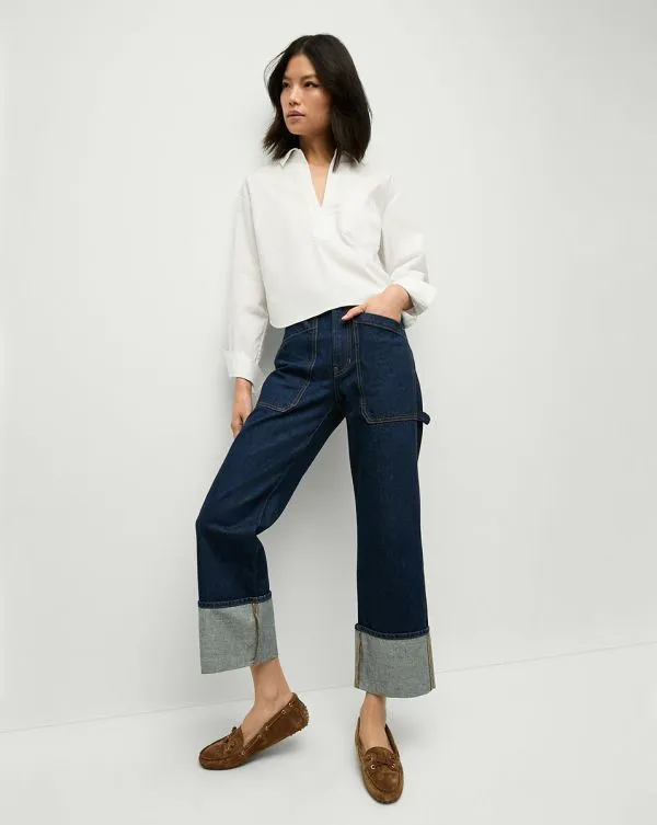 Dylan Cuffed Cargo StraightLeg Jean Indigo Rinse Women Veronica Beard Jeans Dylan Cuffed Cargo StraightLeg Jean Indigo Rinse Women Veronica Beard Jeans