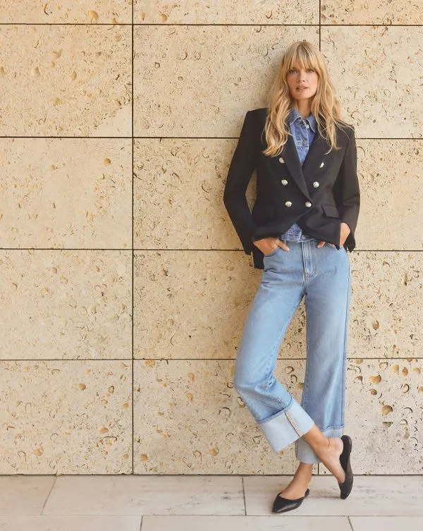 Dylan Cuffed StraightLeg Jean Silverwood Blue Women Veronica Beard Jeans Dylan Cuffed StraightLeg Jean Silverwood Blue Women Veronica Beard Jeans