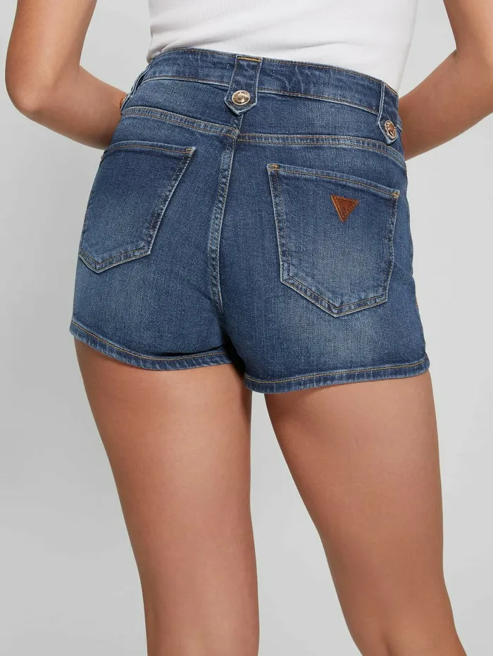 Eco Clash Denim Shorts Denali Indigo Bottoms GUESS Women Eco Clash Denim Shorts Denali Indigo Bottoms GUESS Women