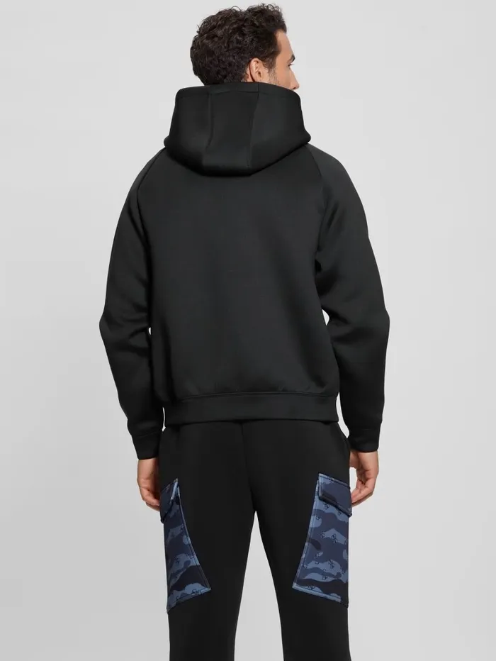 Eco Derych Hooded Sweatshirt Black Hoodies and Sweaters GUESS Men Eco Derych Hooded Sweatshirt Black Hoodies and Sweaters GUESS Men