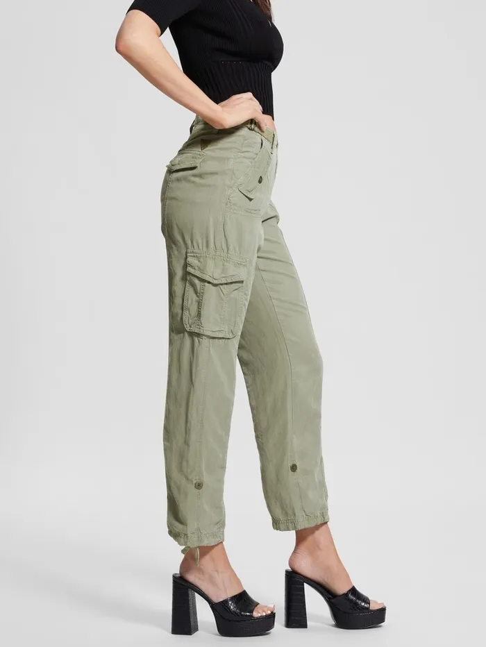 Eco Nessi Linen Cargo Pants Ocean Sage Multi Bottoms GUESS Women Eco Nessi Linen Cargo Pants Ocean Sage Multi Bottoms GUESS Women