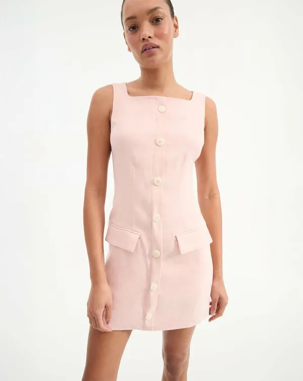 Evan Dress Pink Shell Women Veronica Beard Dresses