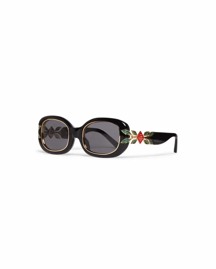 Eyewear MenWomen Casablanca Paris Black Laurel Sunglasses