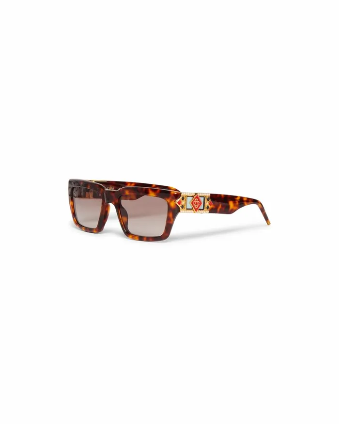 Eyewear MenWomen Casablanca Paris Tortoiseshell The Square Metope Sunglasses