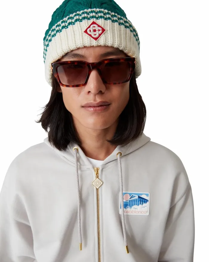 Eyewear MenWomen Casablanca Paris Tortoiseshell The Square Metope Sunglasses