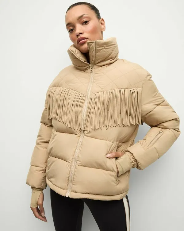 Fairbanks Fox Puffer Jacket Khaki Women Veronica Beard Jackets and Outerwear