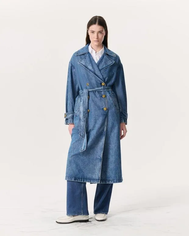 Featherweight Alora Denim Trench Coat Beekman FeatherweightFlexiJackets and Coats rag and bone Women