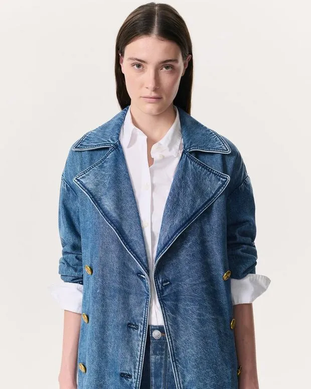 Featherweight Alora Denim Trench Coat Beekman FeatherweightFlexiJackets and Coats rag and bone Women
