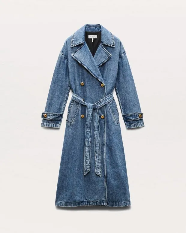 Featherweight Alora Denim Trench Coat Beekman FeatherweightFlexiJackets and Coats rag and bone Women