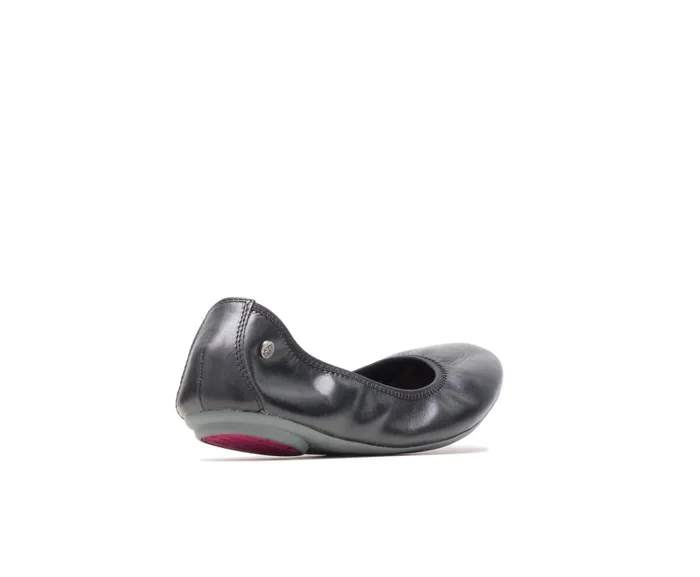 Flats and SlipOns Women Chaste Ballet Black Leather Hush Puppies