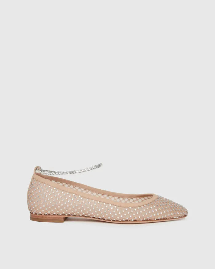 Flats Women Janine Flat 8211 Nude Mesh PAIGE