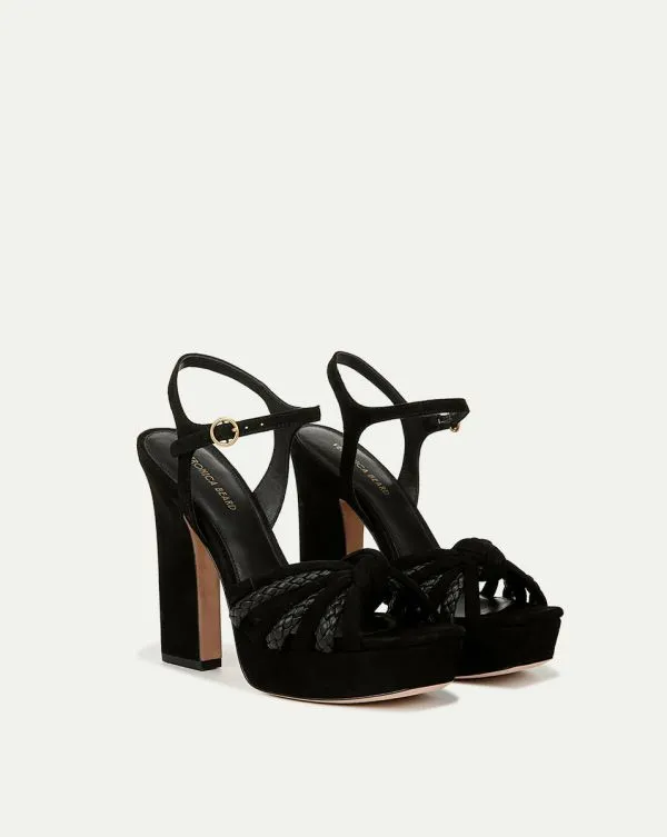 Flavia Platform Sandal Black Women Veronica Beard Shoes